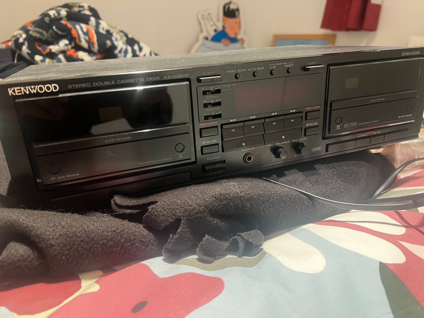 kenwood stereo double cassette deck kx w8010. 1990, Audio, Tv en Foto, Ophalen of Verzenden, Dubbel, Kenwood