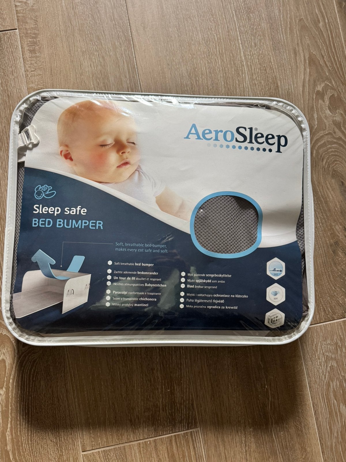 Aerosleep bedomrander / bedbumper dark grey - nieuw, Kinderen en Baby's, Ophalen, Zo goed als nieuw, Aerosleep, Bedomrander