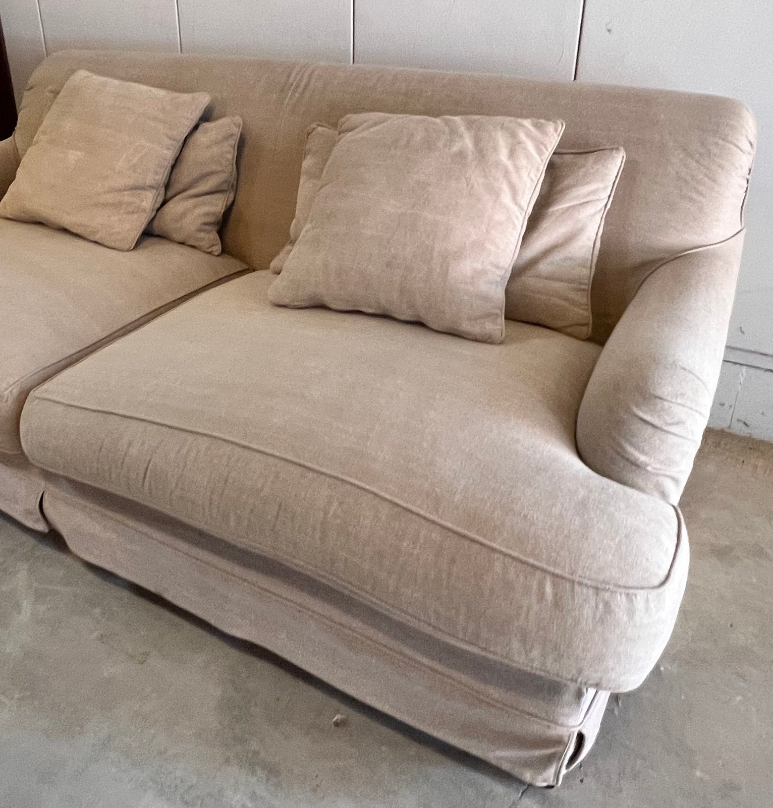 Belle chaise en lin de coton de qualité - 210 cm, Enlèvement, Comme neuf, Tissus