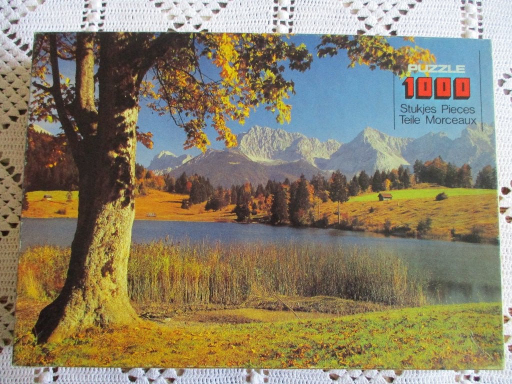 Puzzel Geroldsee met Karwendel Duitsland 1000 stuks - kado, Ophalen of Verzenden, 500 t/m 1500 stukjes, Zo goed als nieuw, Legpuzzel