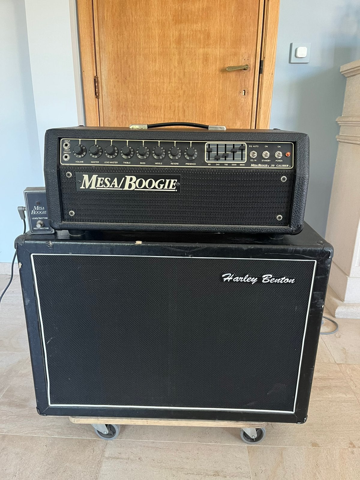 Mesa Boogie cal 50 head met 2xV30 cab, Musique & Instruments, Enlèvement, Utilisé