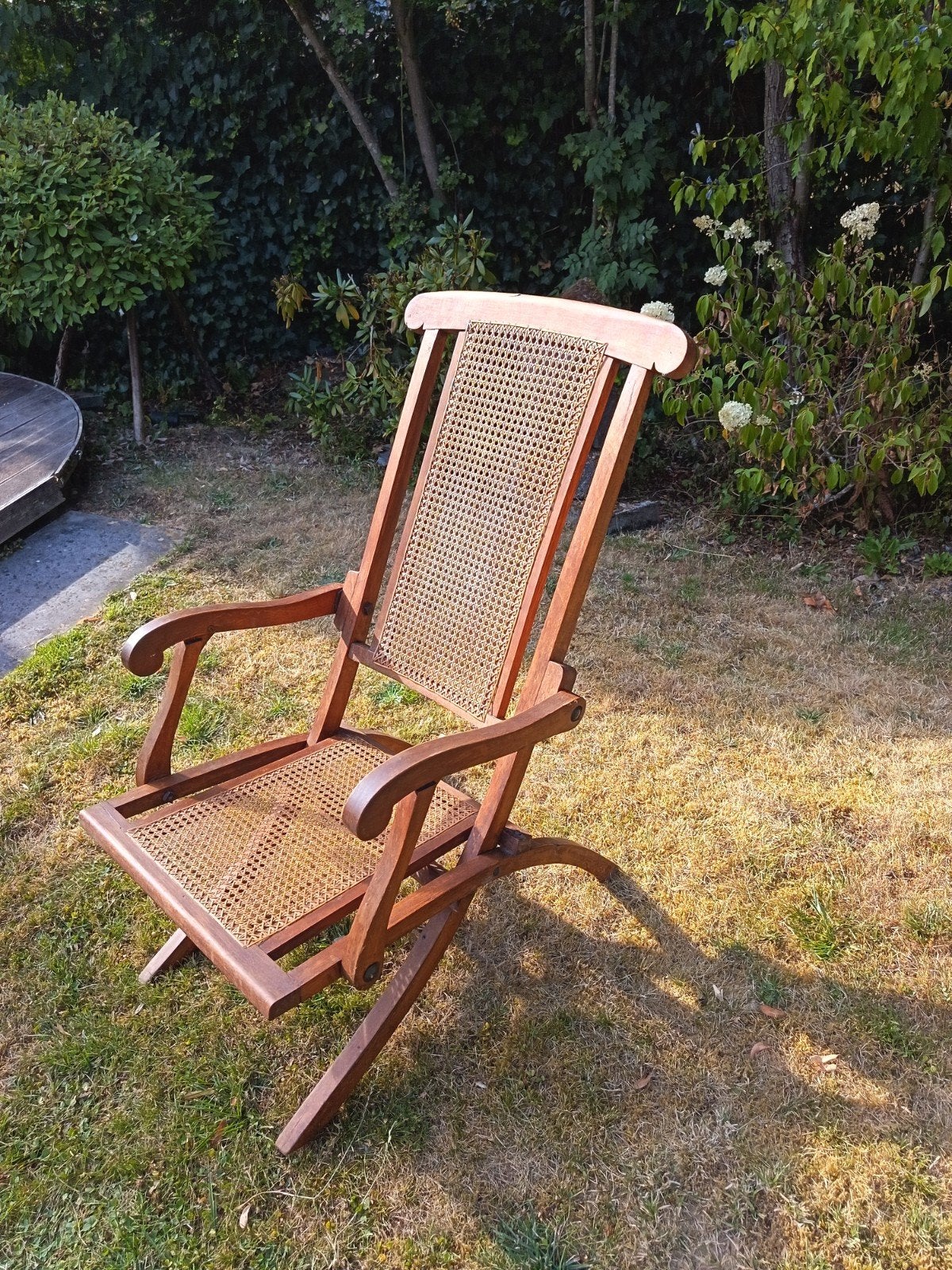 fauteuil colonial ancien, Ophalen, Gebruikt, Wicker, Inklapbaar