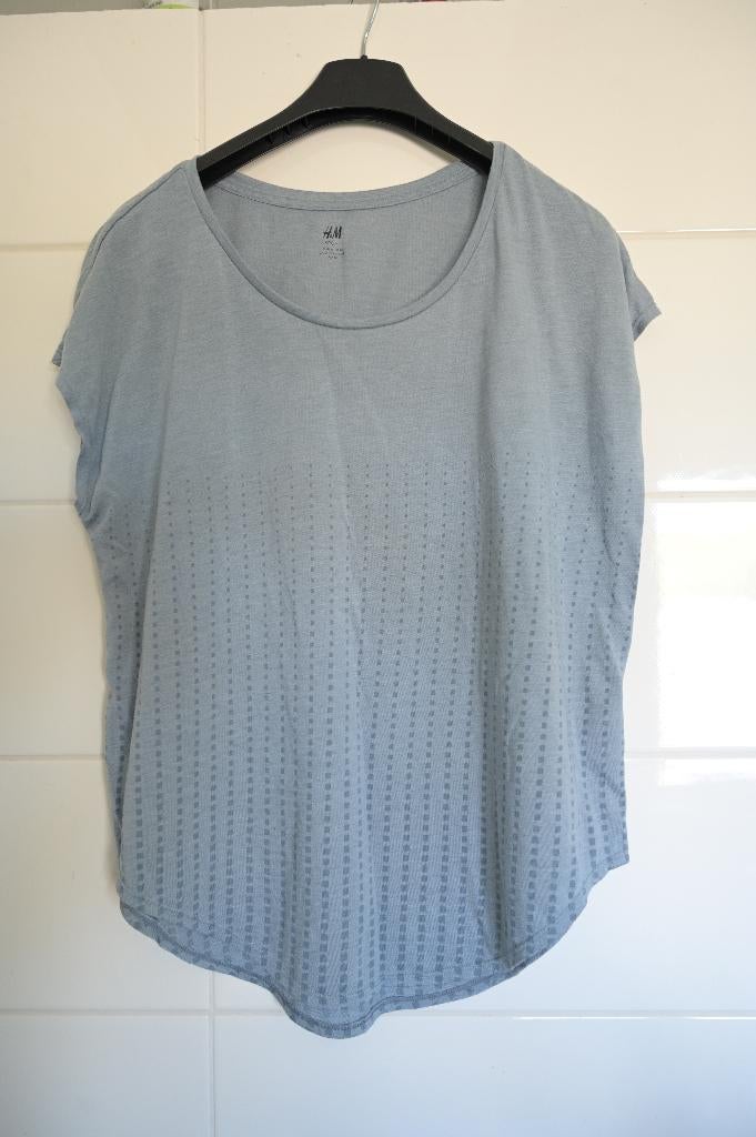 Sportshirt, H&M, Blauw, Gedragen, Yoga