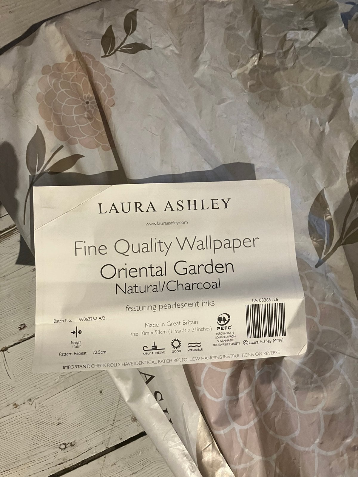 Behangpapier Laura Ashley, Enlèvement, Papier peint, Beige
