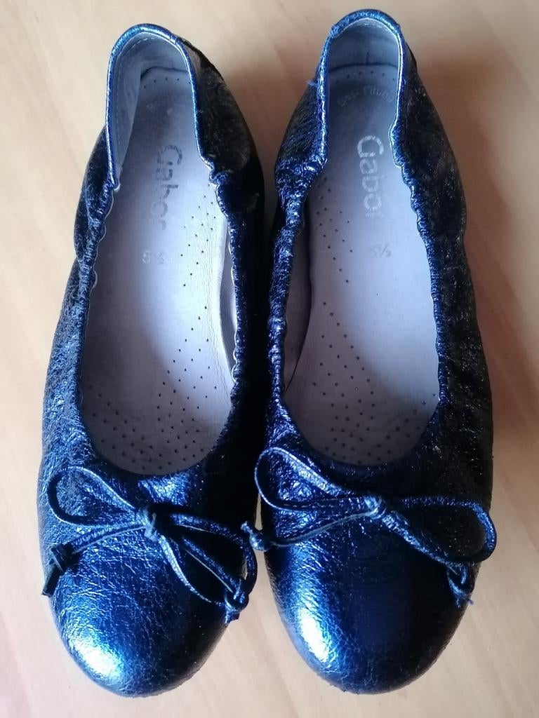 Ballerine bleue Gabor 38,5/5,5, Enlèvement ou Envoi, Gabor, Comme neuf, Bleu