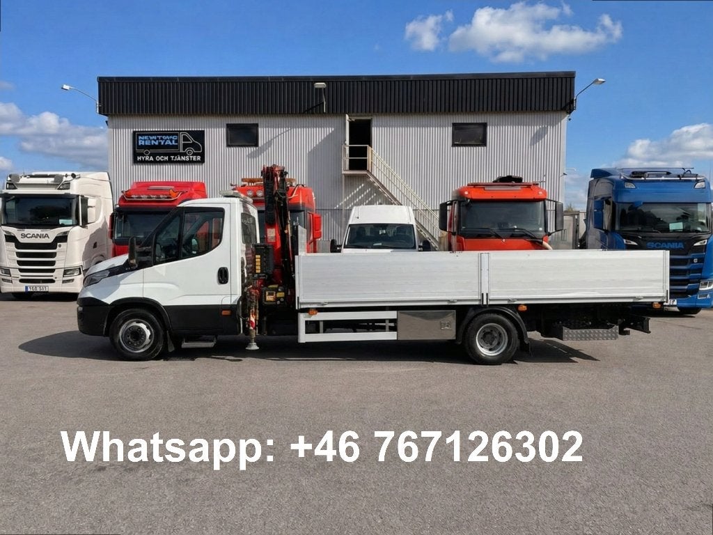 2016 Iveco Daily 72C17 12,7m autolaadkraan kraan kraanwagen, Auto's, Vrachtwagens, Particulier, ABS, Iveco, Diesel, Euro 6, Handgeschakeld