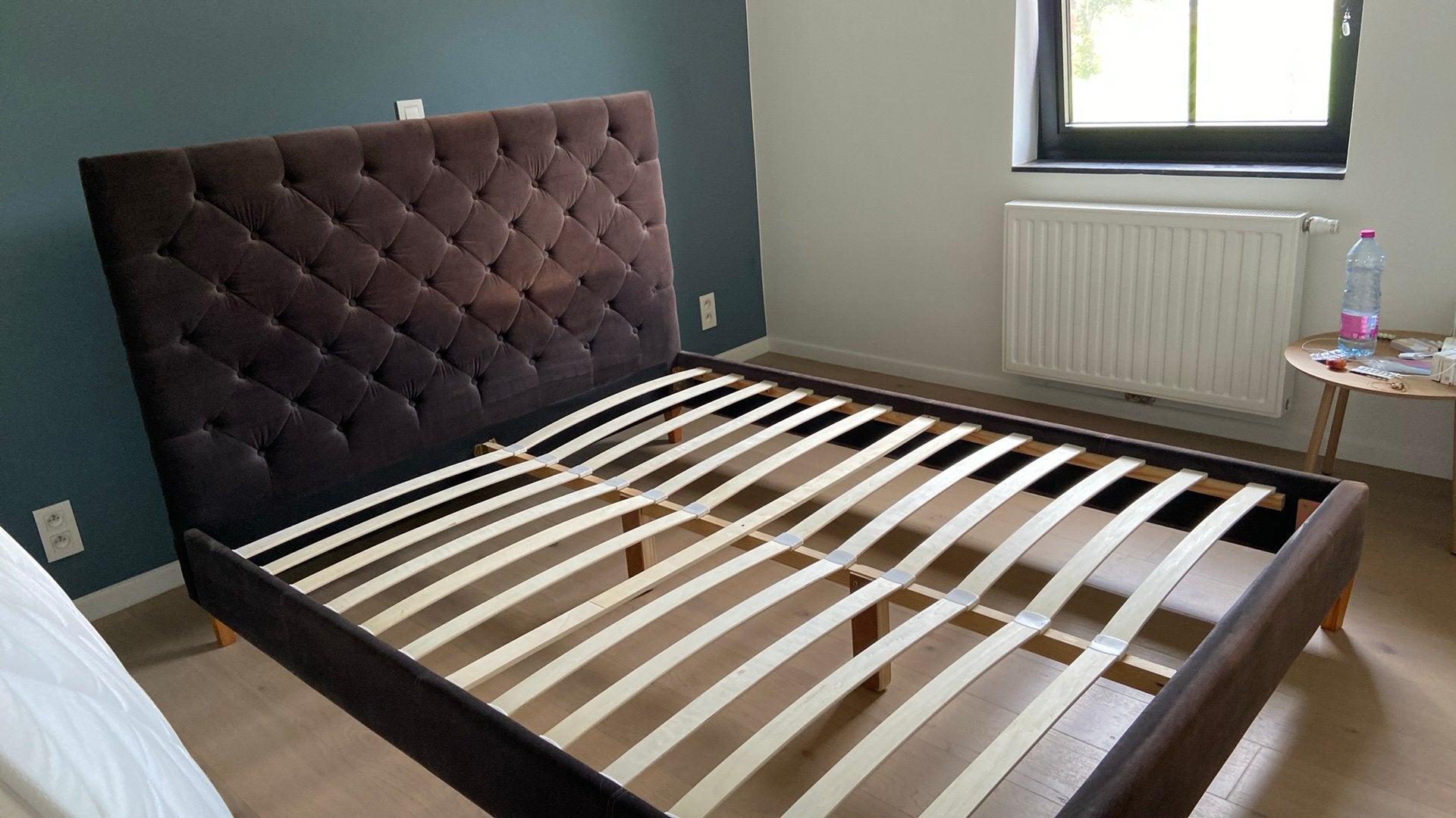 Bed + lattenbodem, Ophalen, Gebruikt, Tweepersoons, 200 cm