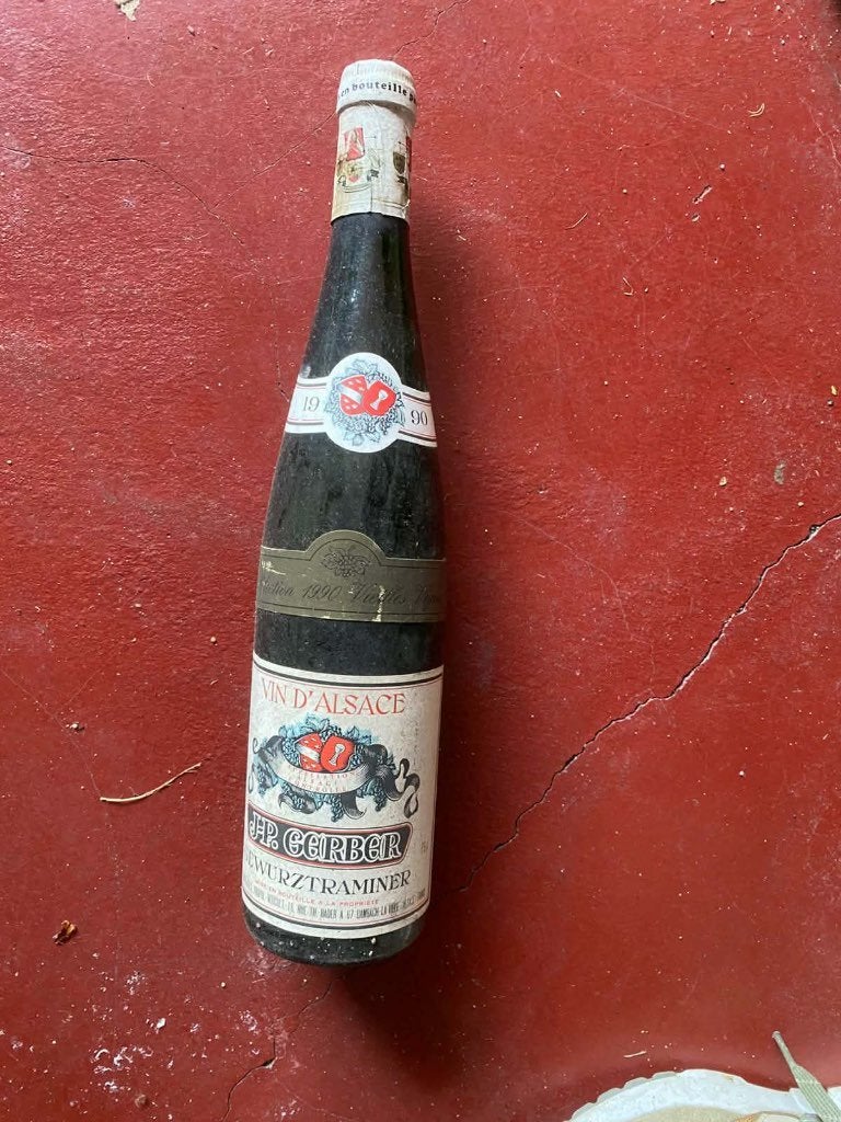 wijn Gewursztraminer JP Gerber 1990, Verzamelen, Wijnen, Ophalen, Frankrijk, Nieuw, Witte wijn