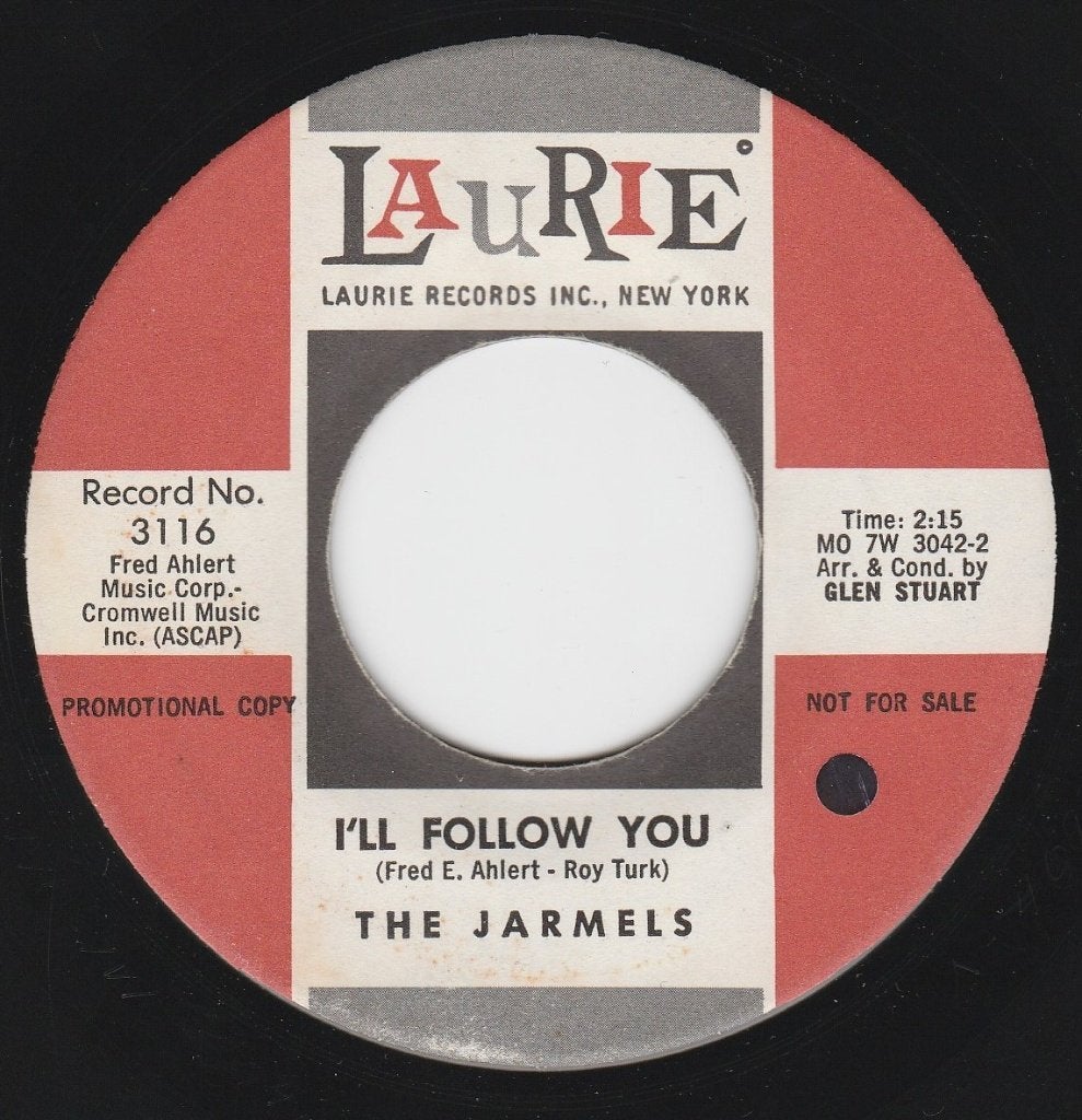 The Jarmels / I'll Follow You * Popcorn Vocal*, CD & DVD, Enlèvement ou Envoi, 7 inch, Housse de protection extérieure, Utilisé