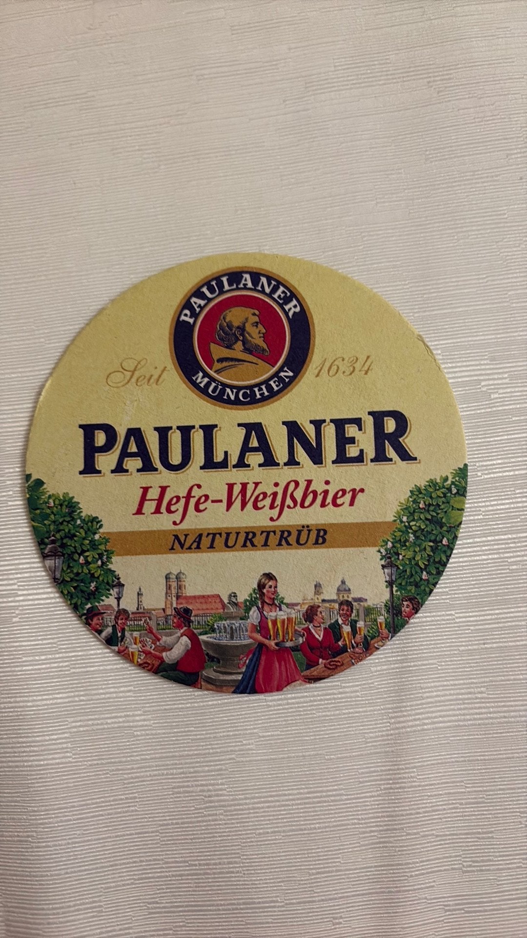 Bierviltje paulaner, Verzamelen, Ophalen of Verzenden, Gebruikt, Viltje(s), Overige merken