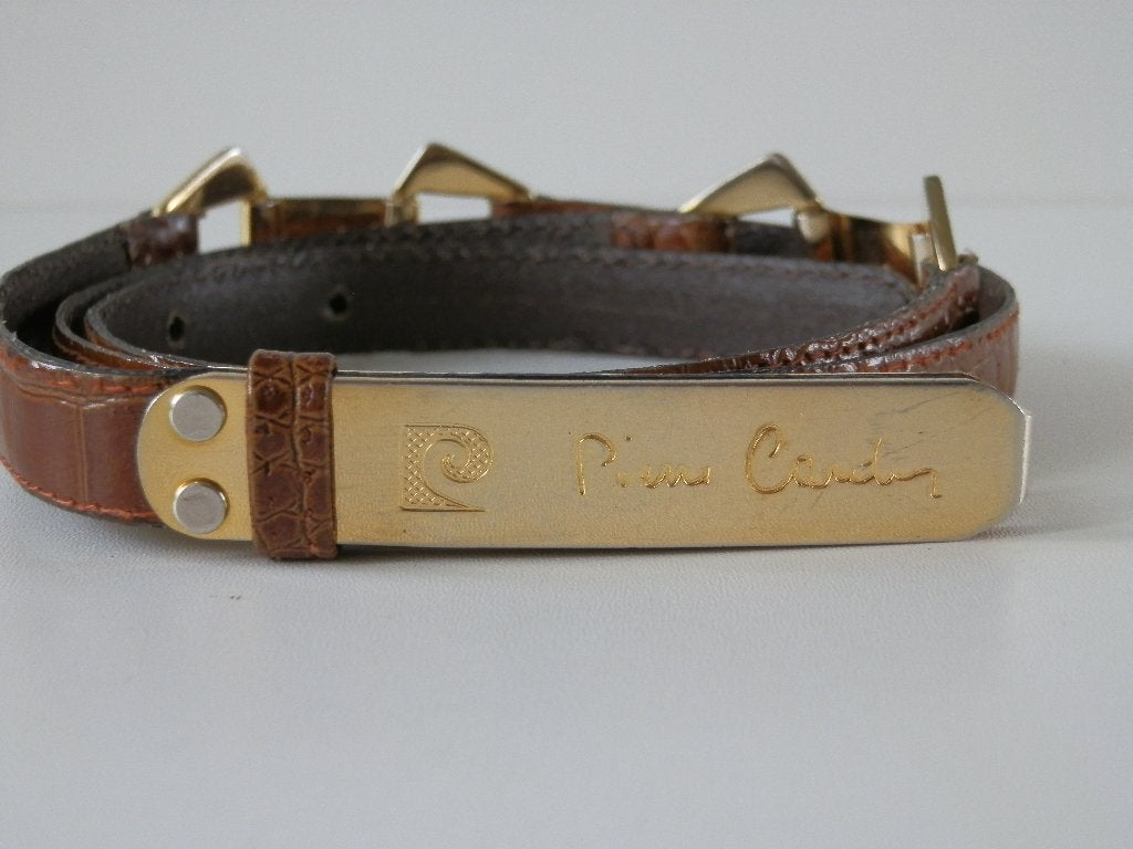 Pierre Cardin riem., Kleding | Dames, Riemen en Ceinturen, Zo goed als nieuw, Tailleriem, 90 tot 100 cm, Minder dan 3 cm, Bruin