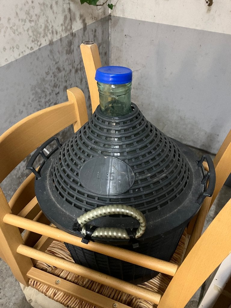 5 grote glazen demijohns/glazen ballonnen/carboys 15L en 20L, Ophalen, Gebruikt