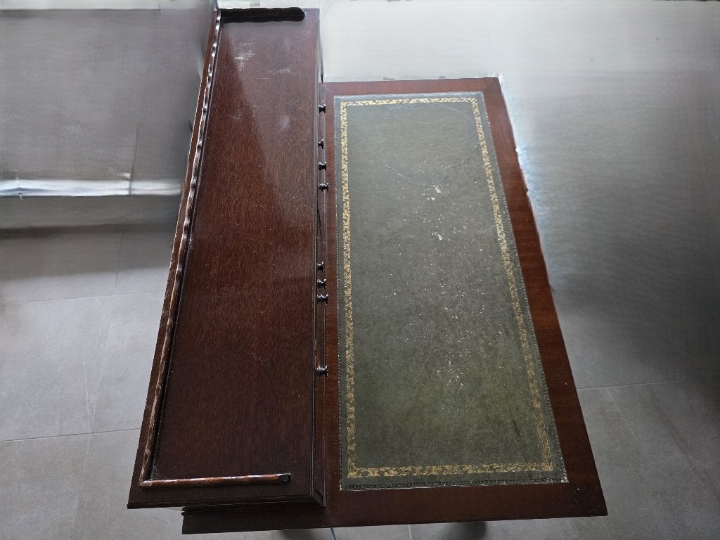 Klassiek Engels bureau met schuiven en kastjes, Classique, Enlèvement, Avec tiroirs