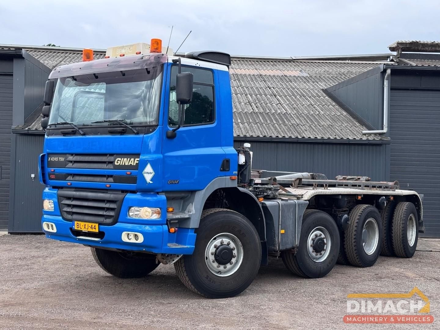 Ginaf X 4345 TSV 8x6*6 - haakarm 35 ton VDL - naafreductie -, Overige merken, Blauw, Bedrijf, Te koop