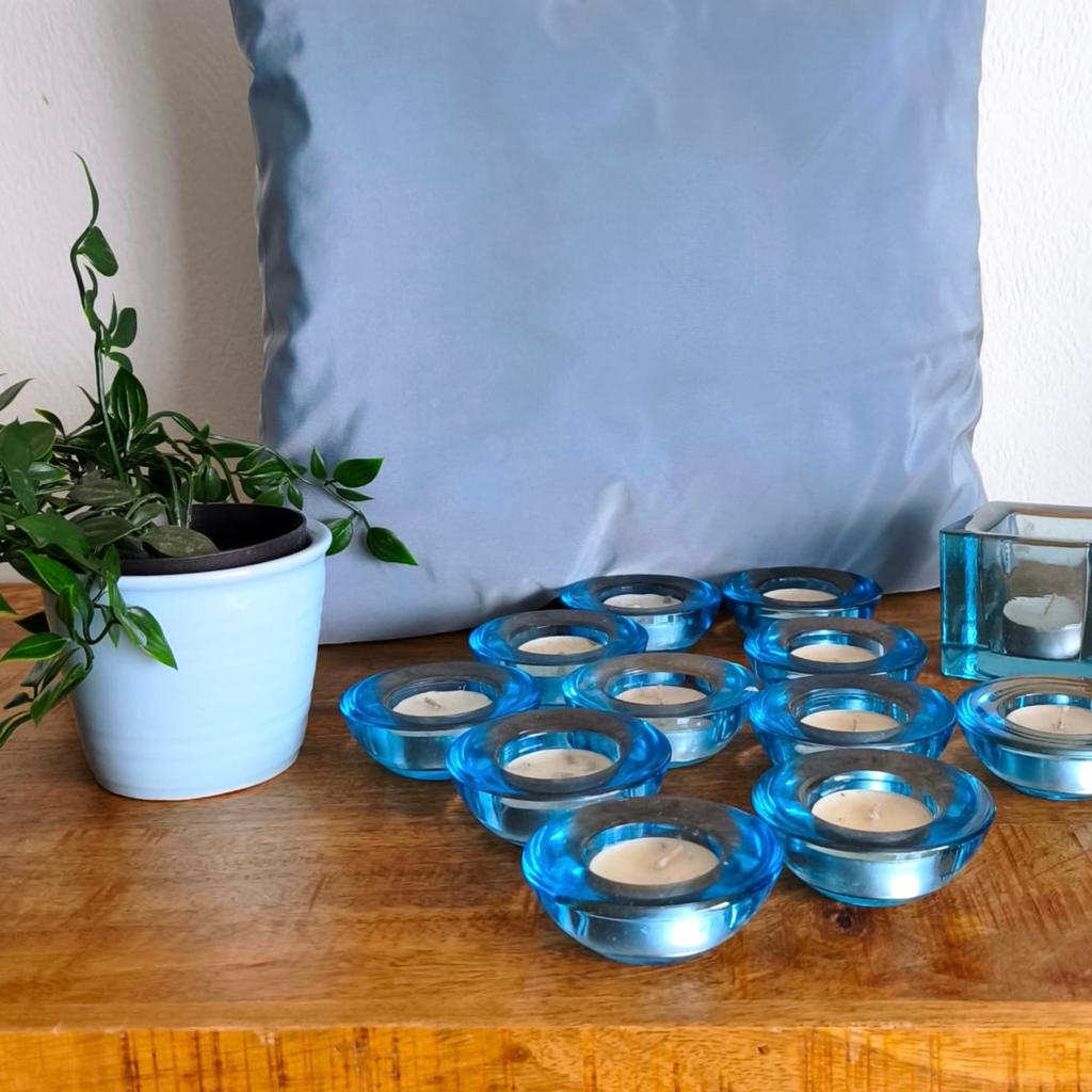 Set de décoration avec bougeoirs et pot de fleurs, Enlèvement, Utilisé