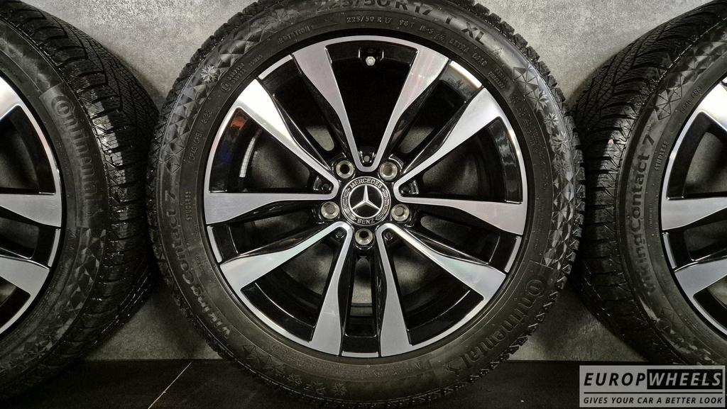 17 inch Mercedes C klasse W206 S206 Bicolor Zwart Winter, Gebruikt, -, -, Banden en Velgen