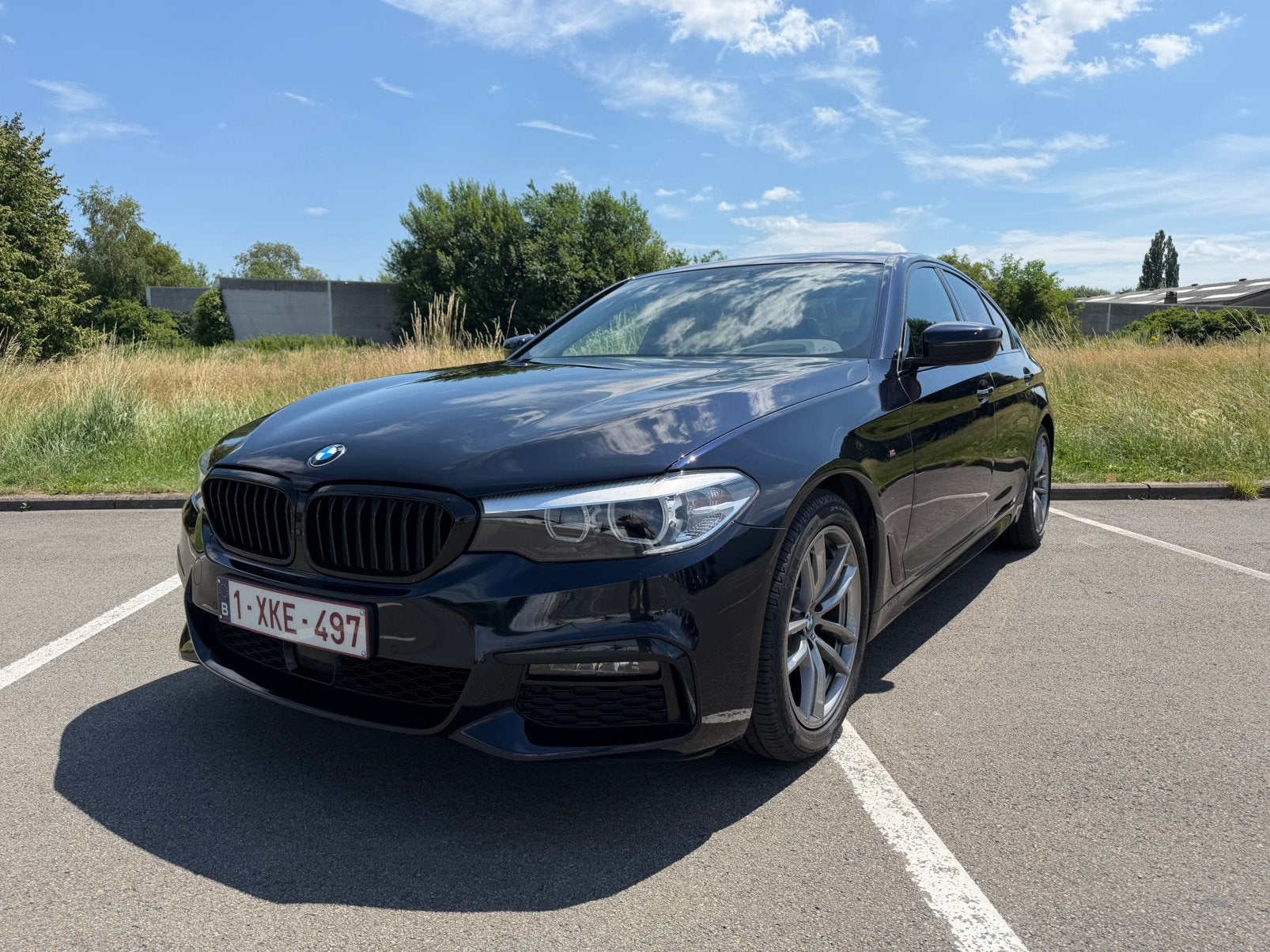 BMW 520i pakket M, Auto's, BMW, 4 deurs, Achterwielaandrijving, Blauw, Leder