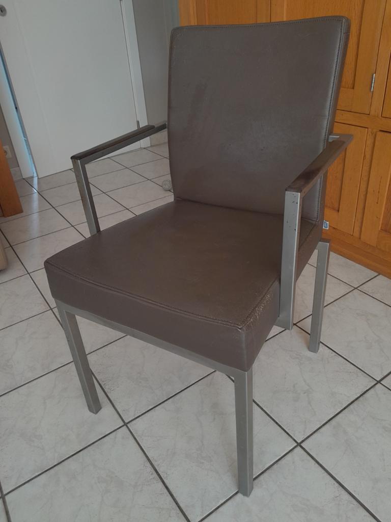 6 stoelen met leuning, Jori, leder, Huis en Inrichting, Ophalen