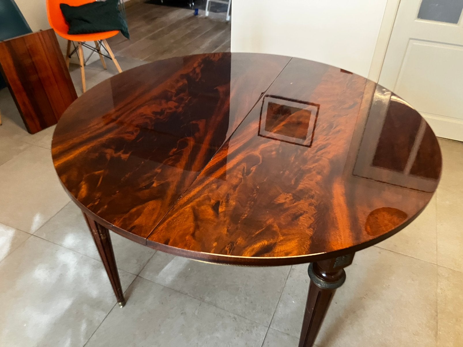 ronde / ovale Louis XIV replica tafel, Huis en Inrichting, Tafels | Salontafels, Ophalen, 50 – 75, Gebruikt, Rond