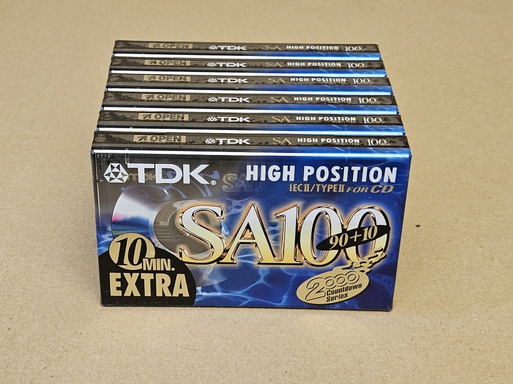 TDK SA100 Type II High Bias / Chrome, Cd's en Dvd's, Cassettebandjes, Ophalen of Verzenden, Nieuw in verpakking, Onbespeeld