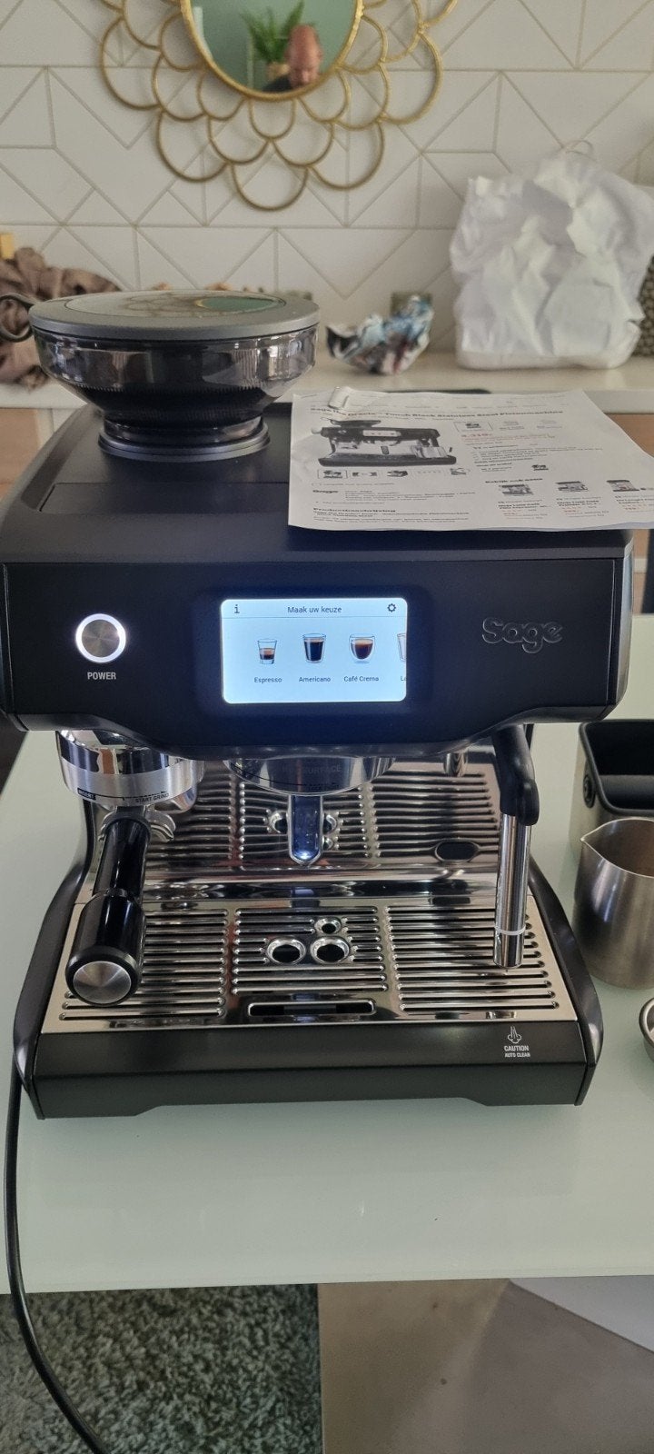 Sage the Oracle Touch Black Stainless Steel Pistonmachine, Elektronische apparatuur, Ophalen of Verzenden