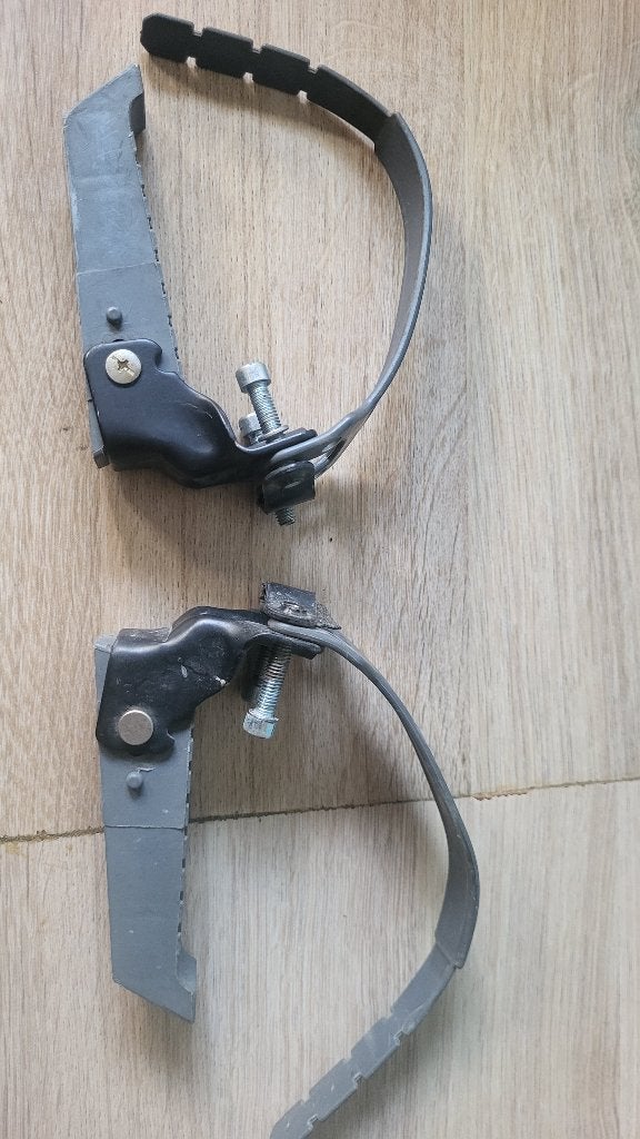 Voetsteuntjes fiets, Fietsen en Brommers, Ophalen, Gebruikt, Achterzitje, Voetsteuntjes