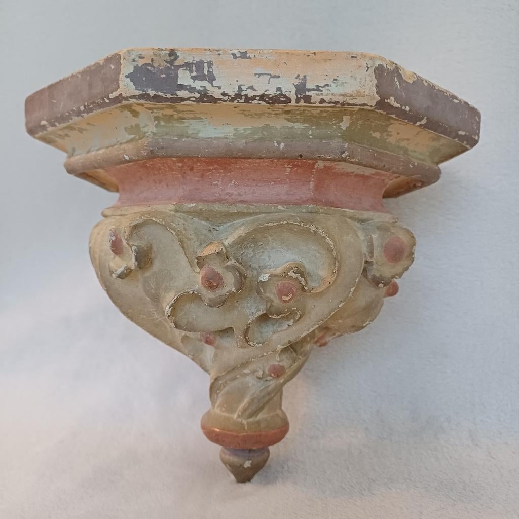 ANCIEN SOCLE MURAL POUR STATUE - ÉTAGÈRE MURALE, Antiquités & Art, Antiquités | Objets religieux, Enlèvement