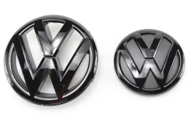 2x Logos Vw Jetta MK6 VI Noir Brillant (11-14), Envoi