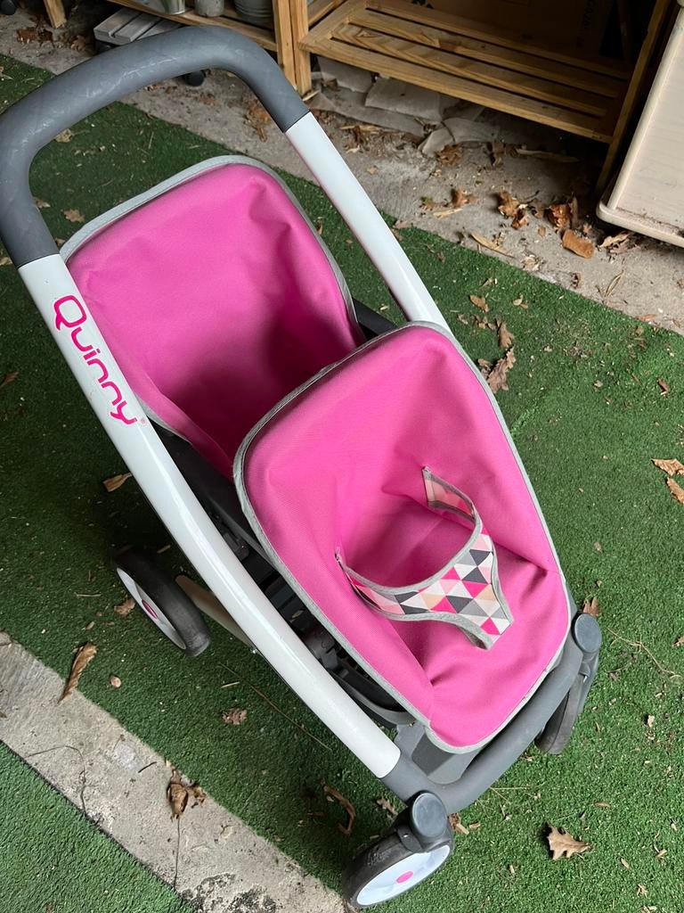 Poussette double Quinny, Fietsen en Brommers, Fietsaccessoires | Aanhangwagens en Karren, Ophalen, Gebruikt, Vering, Minder dan 20 kg