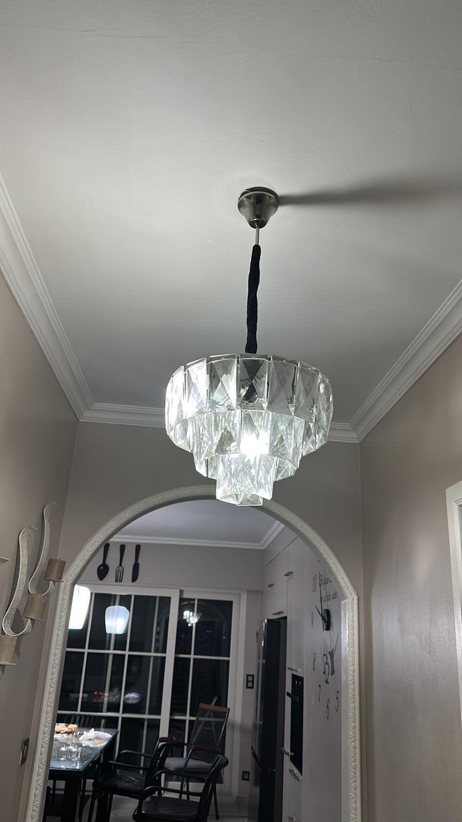 Lederen salon + 8 stoelen + 2 lampen GRATIS – €700, Enlèvement, Utilisé