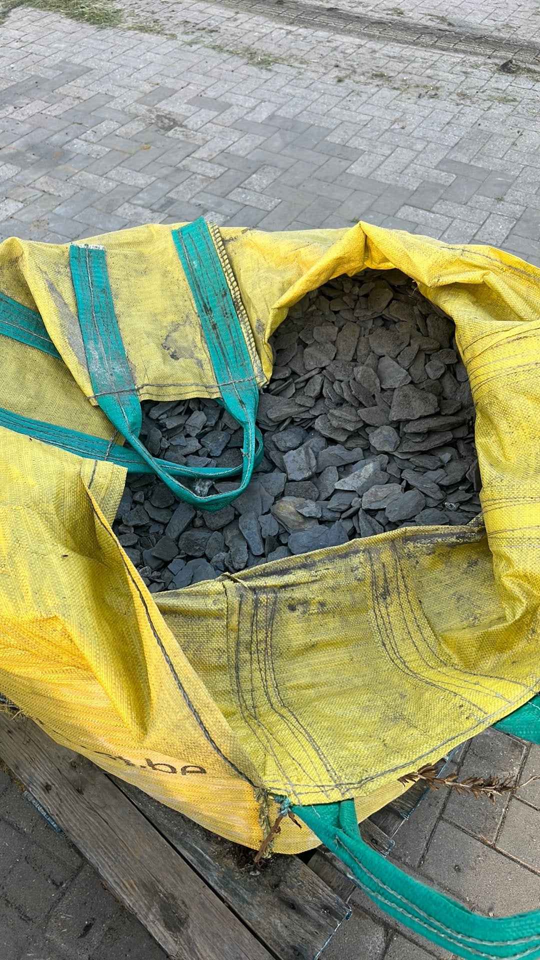 Lei steen schijfjes zwart 20-60, Tuin en Terras, Ophalen, Zo goed als nieuw, Zwart