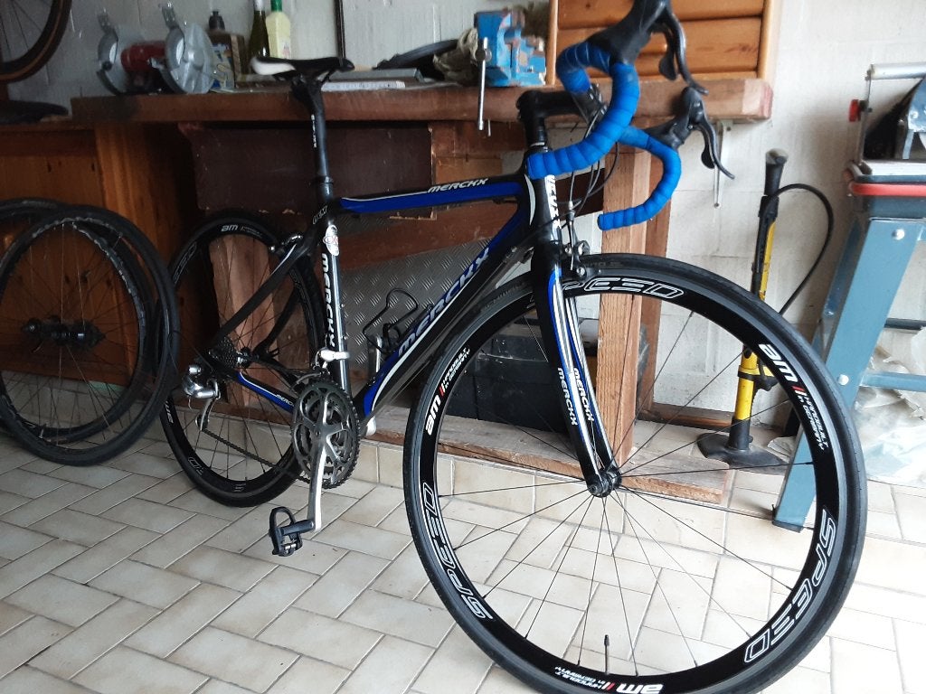 Merckxfiets Carbon .....vrgprs : 600 €, Ophalen, 28 inch, Gebruikt, Velgrem