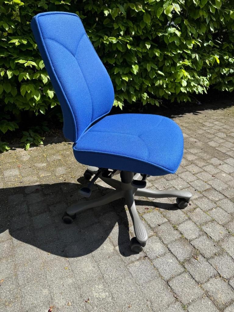 Bureaustoel Kinnarps, Huis en Inrichting, Ophalen, Gebruikt, Blauw, Bureaustoel
