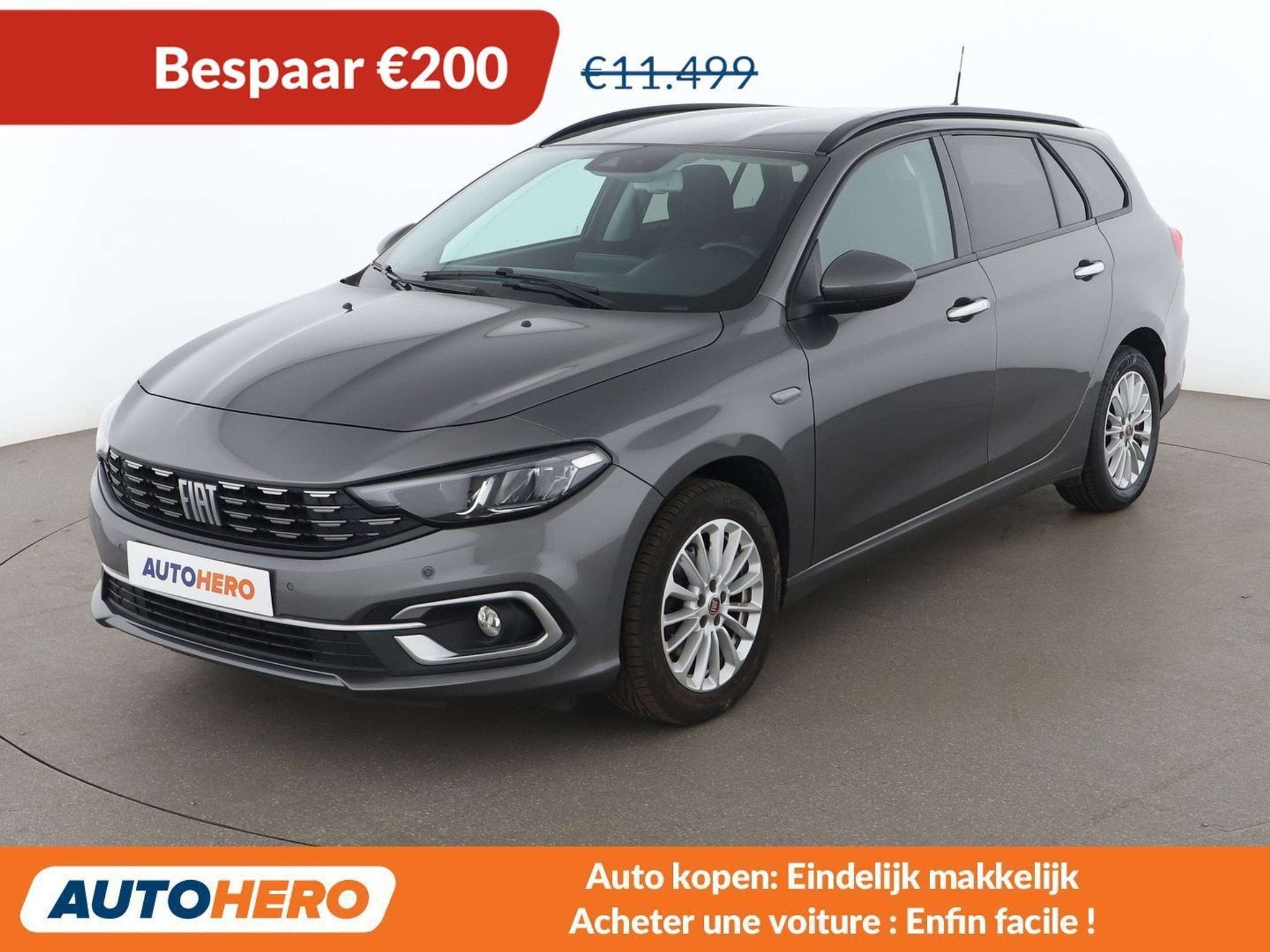 Fiat Tipo 1.0 Life (bj 2021), Voorwielaandrijving, Stof, Gebruikt, Lichtsensor