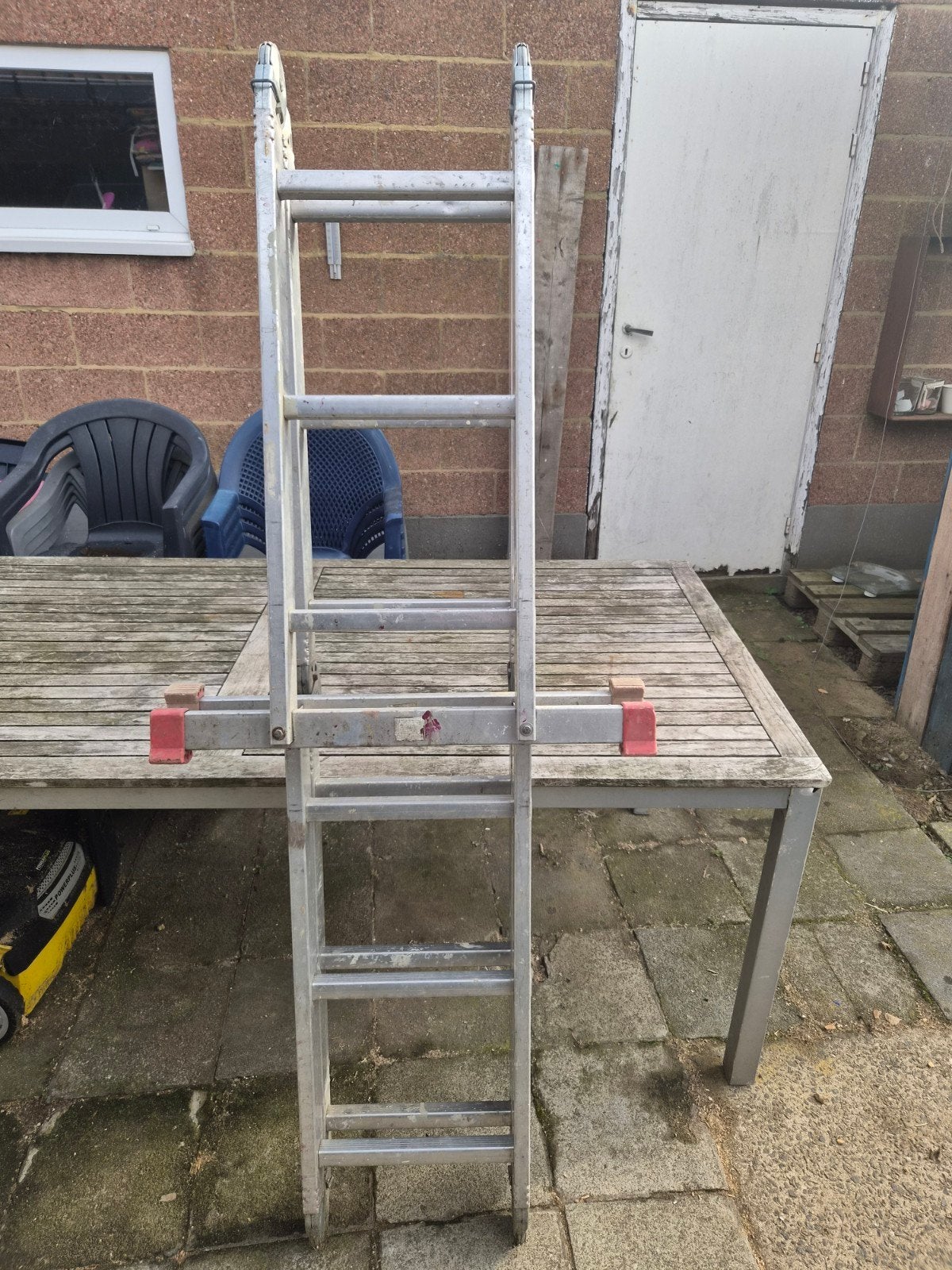 Plooiladder, Doe-het-zelf en Bouw, Ophalen, Gebruikt, Ladder, Opvouwbaar of Inschuifbaar