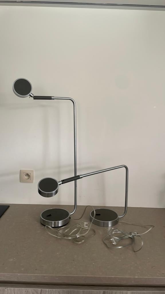 Metalarte zoom tafellampen  chroom/ zilver, Ophalen, Zo goed als nieuw