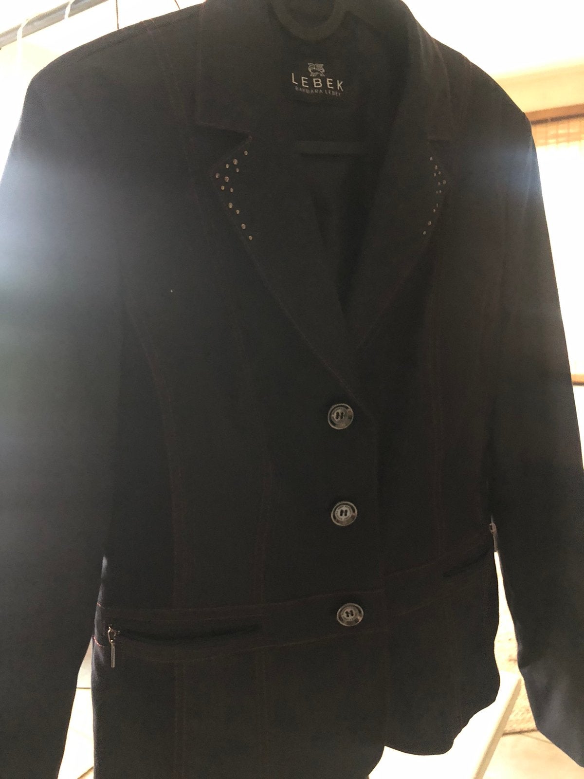 Veste en jean foncé Lebek, Enlèvement, Comme neuf, Manteau