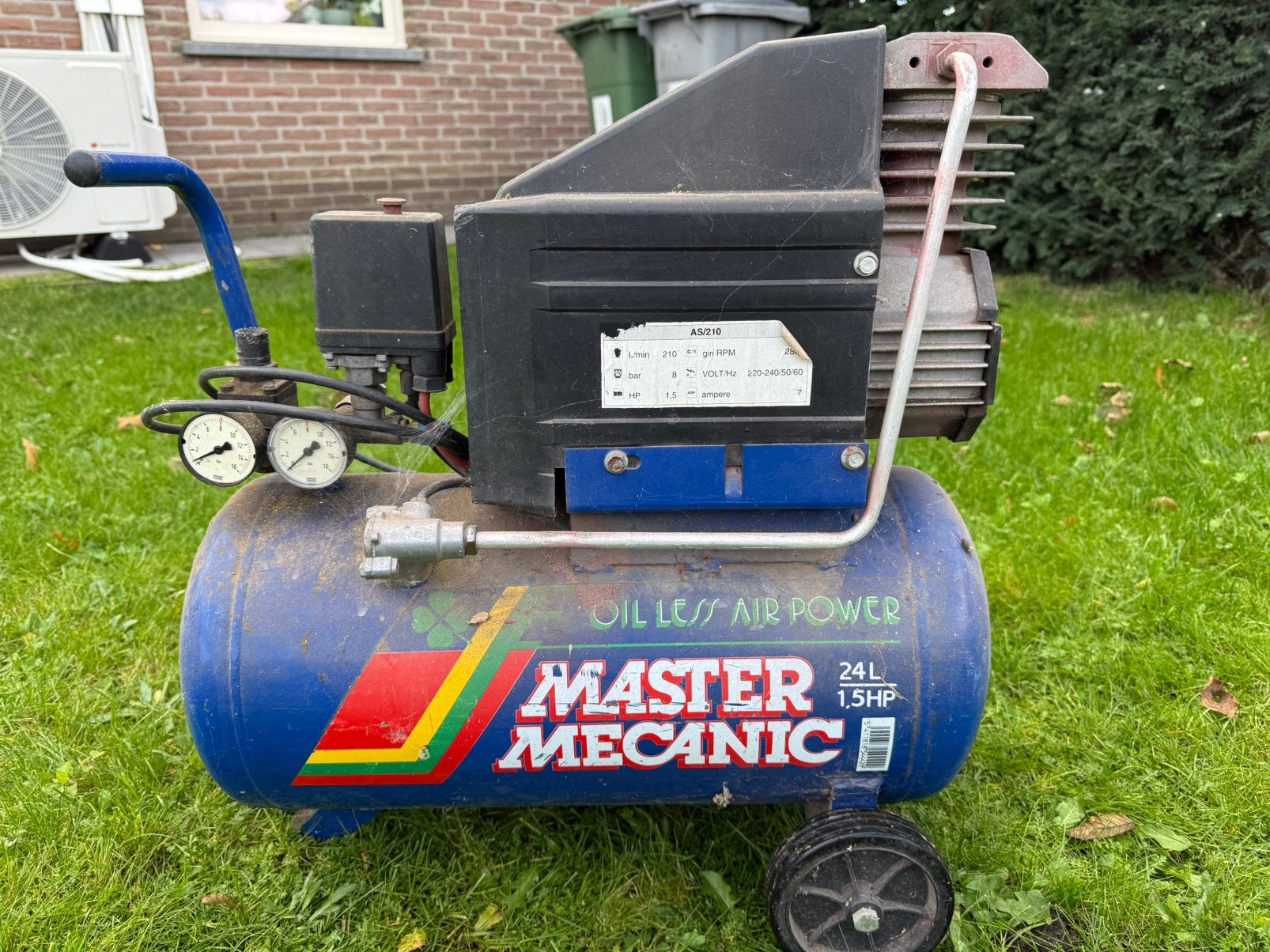 Compressor Master mechanic, Doe-het-zelf en Bouw, Ophalen, Gebruikt, 6 tot 10 bar, 200 tot 400 liter/min