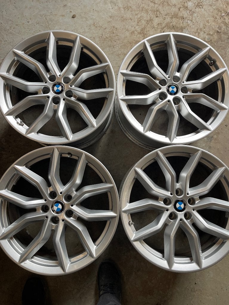 Bmw X5 origineel velgen 19” met sensoren, Autos : Pièces & Accessoires, Utilisé, Jante(s), 265 mm, Véhicule de tourisme