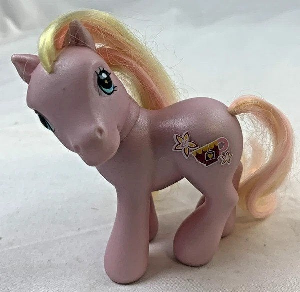 Hasbro My Little Pony G3 Tea Leaf Roze Theekop MLP 2002, Kinderen en Baby's, Speelgoed | My Little Pony, Verzenden, Zo goed als nieuw