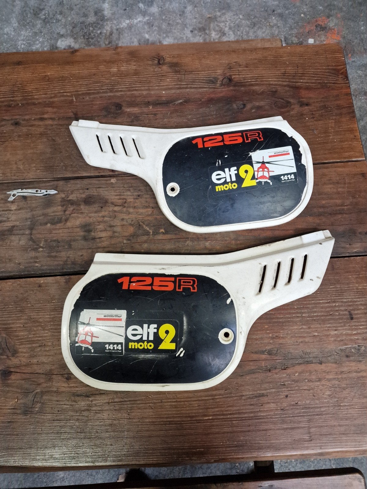 Caches latéraux Honda MTX JD05, blancs d'origine, en bon éta, Vélos & Vélomoteurs, Enlèvement ou Envoi