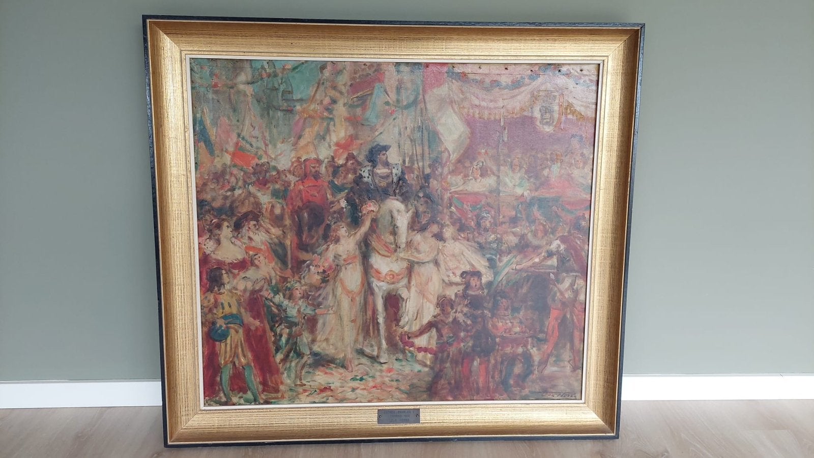 Kunstwerk “Entrée de Charles V à Tournai 1531”–Léon Herbo, Antiquités & Art, Art | Peinture | Classique, Enlèvement, Classique