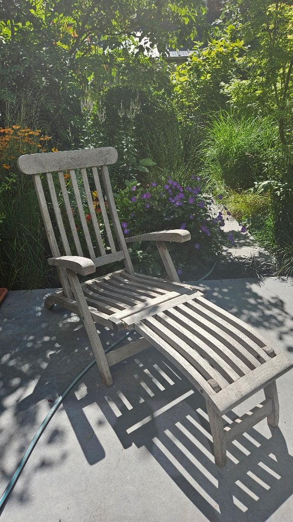 Chaise longue de luxe en teck (Regent/Westminster), Jardin & Terrasse, Chaises longues, Enlèvement, Utilisé, Bois, Pliant