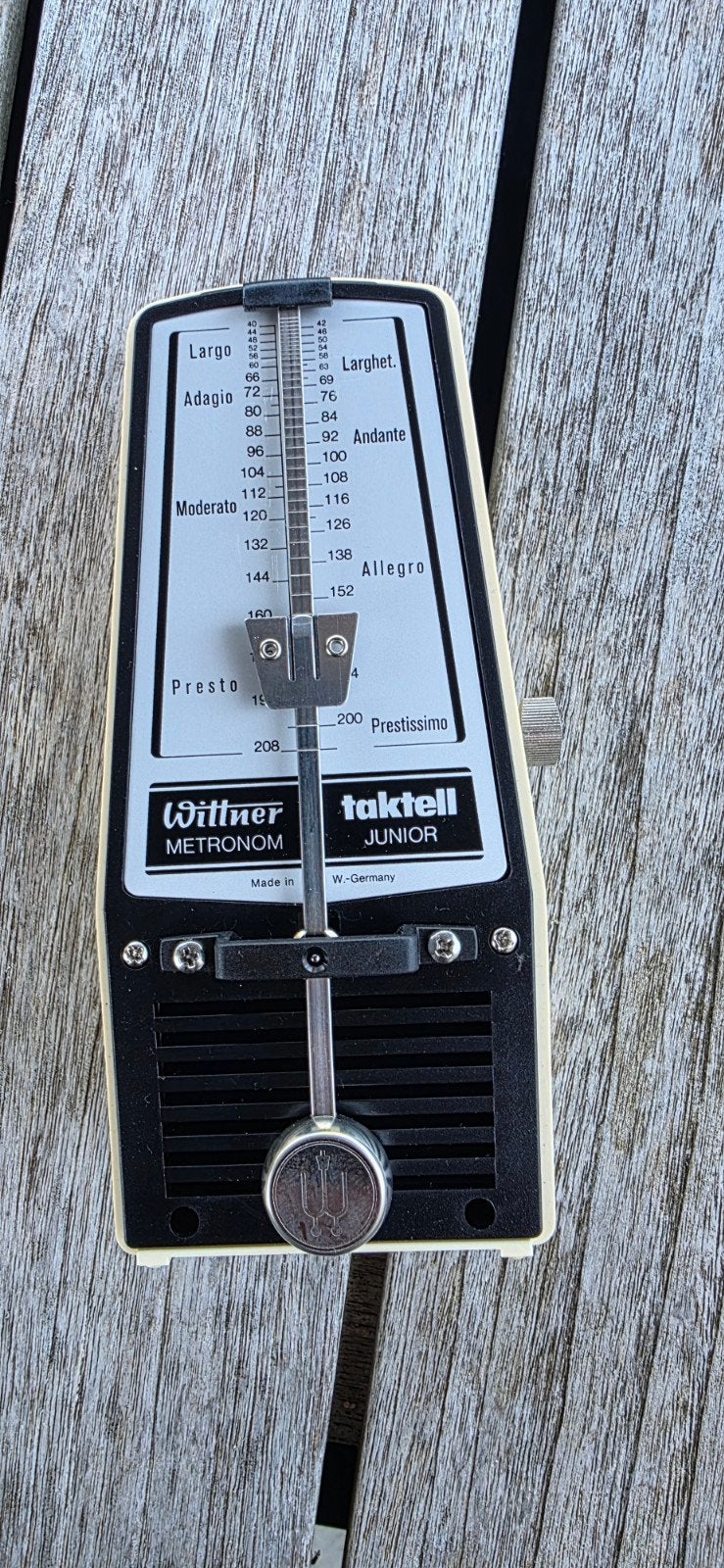 Vintage Wittner Taktell Junior Metronoom (Made in W.-Germany, Enlèvement