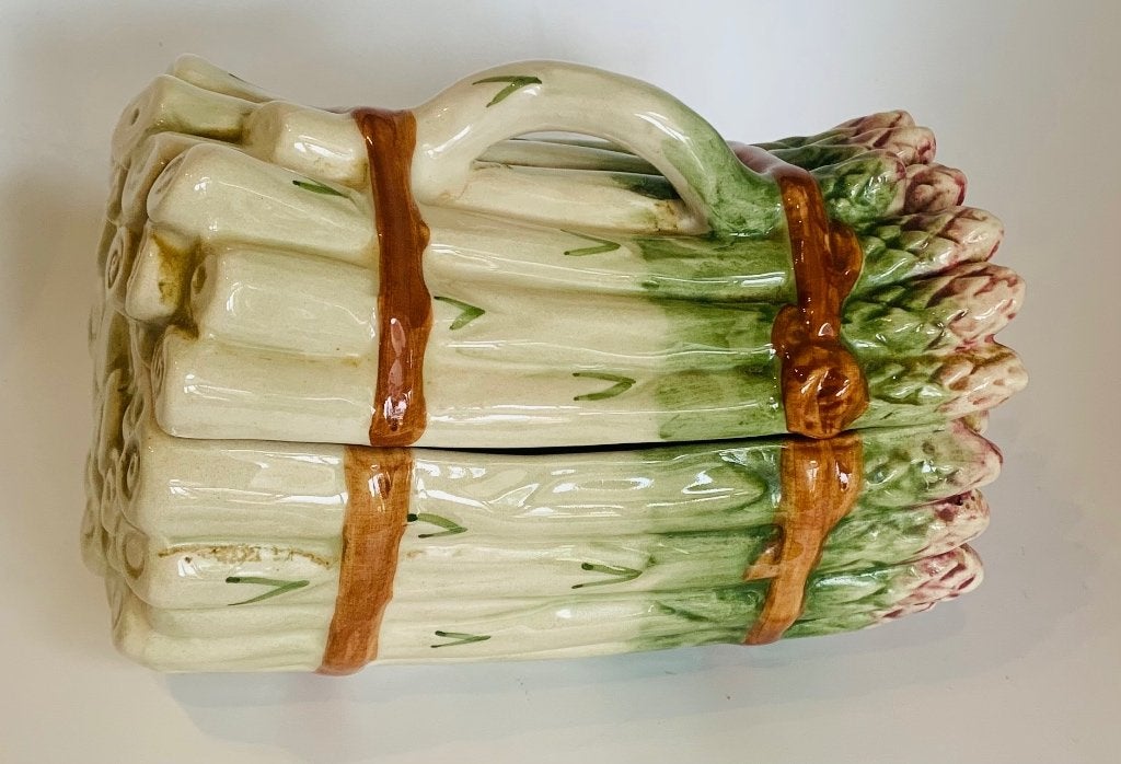 Terrine d'asperges à la majolique vintage, Enlèvement ou Envoi