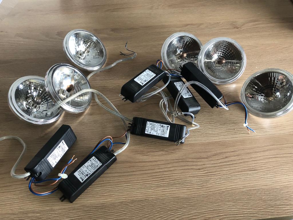 6 Spots HMG (Radium) 100W 12V avec transformateur, Ophalen, Gebruikt, Overige typen