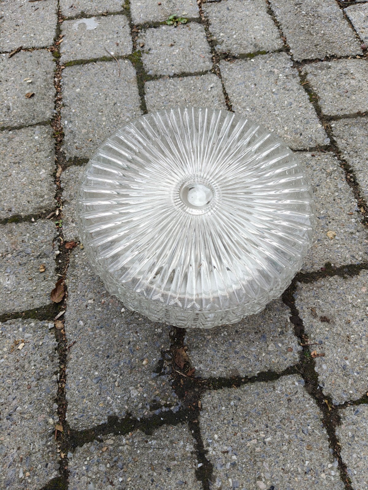 vintage retro glazen plafondlamp, Verzamelen, Ophalen of Verzenden