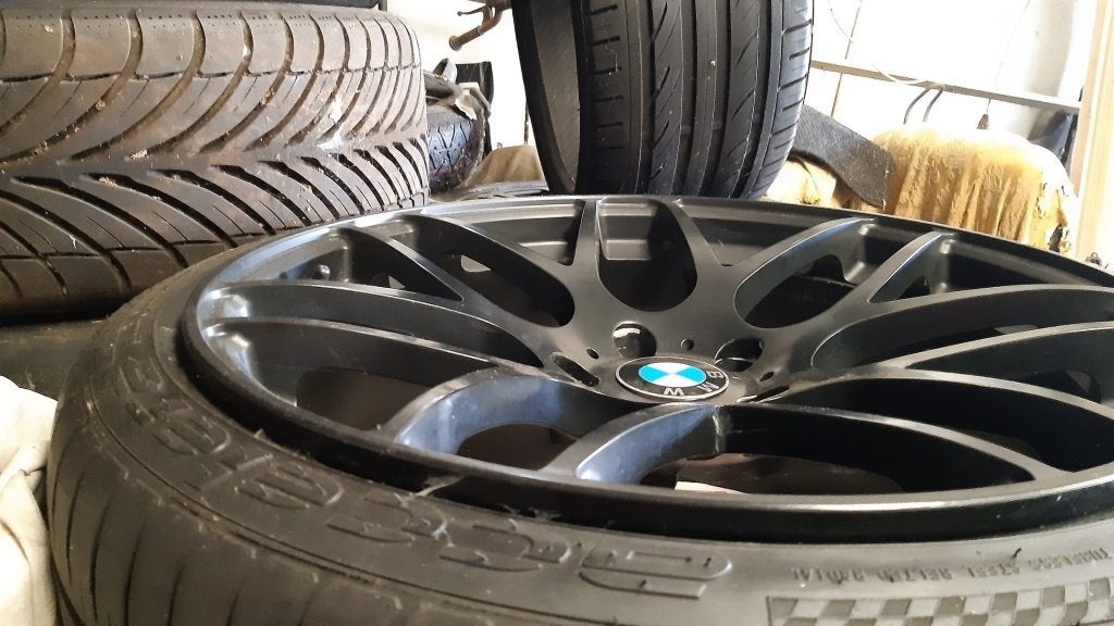 jantes BMW F10+pneus 8/5+10-20D 5x120, Pneus et Jantes, 245 mm, Véhicule de tourisme, Pneus été