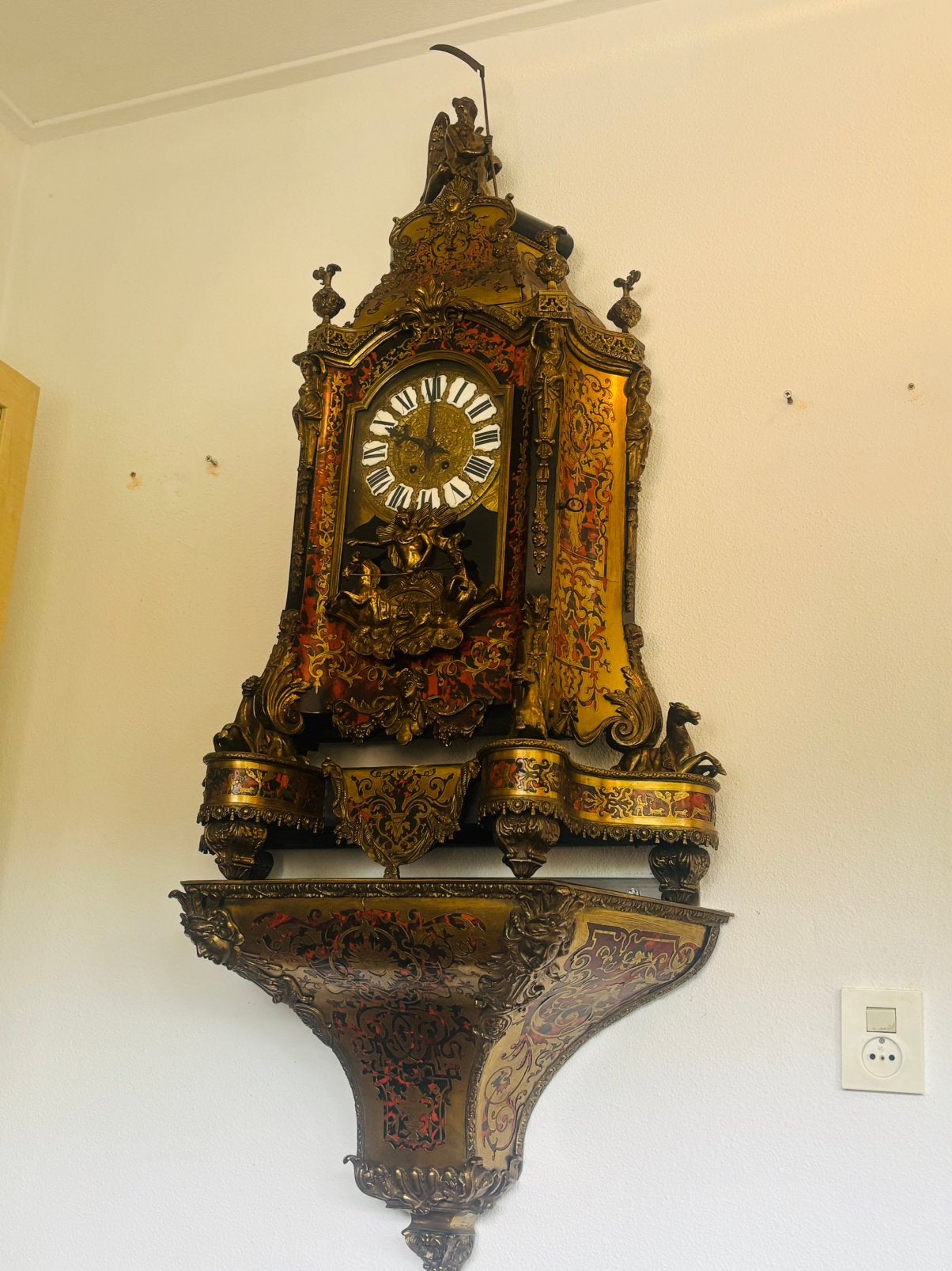 Paarden boulle op console 150 cm, Antiek en Kunst, Ophalen of Verzenden