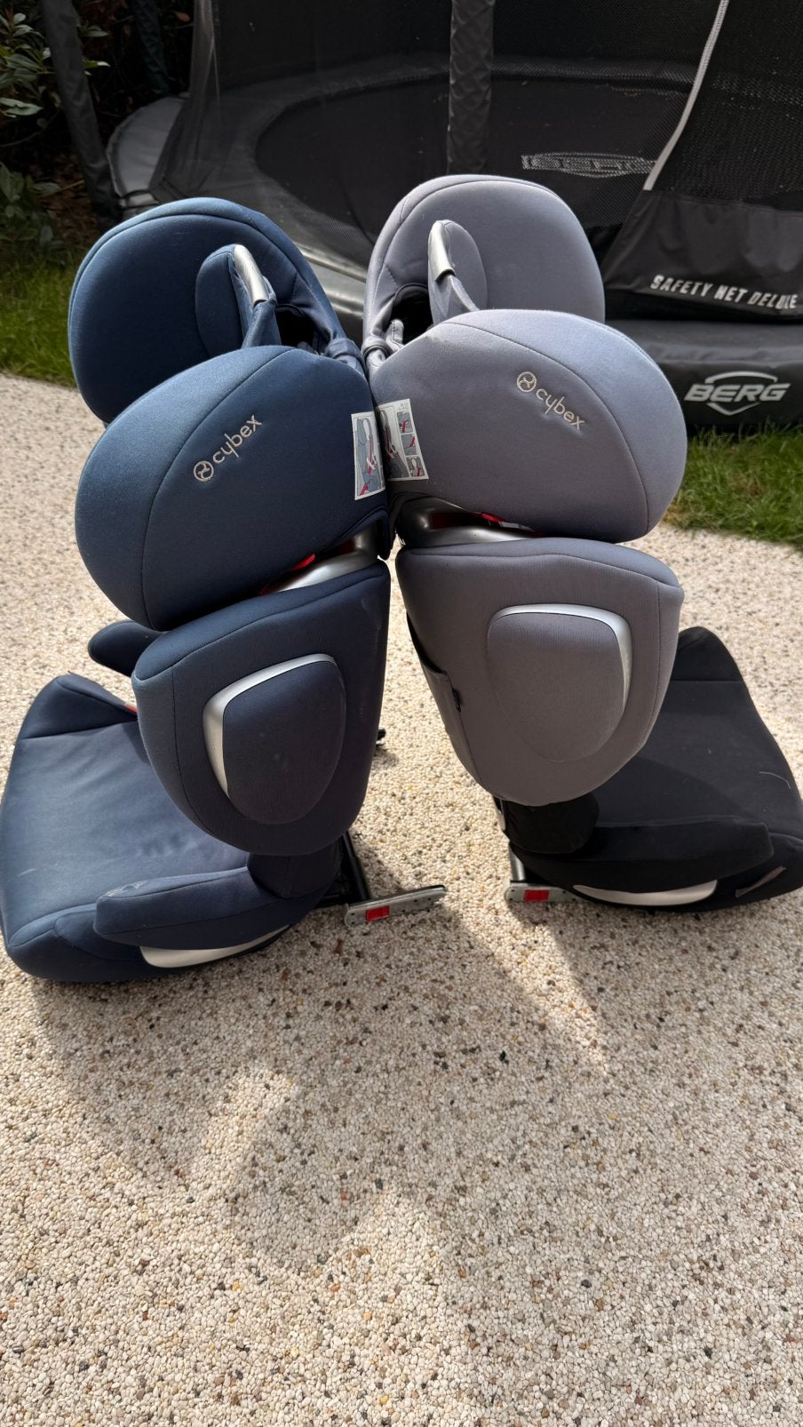 Chaise enfant bleue et grise, acheter ensemble ou séparément, Autres marques, 15 à 36 kg, Enlèvement, Dossier amovible